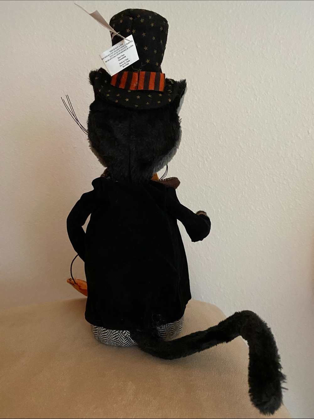 Black Cat Couple Figure Witch Costume Shelf Sitter - Picture 12 of 13